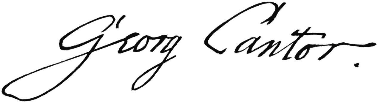 Georg Cantor Unterschrift wikipediagemeinfrei