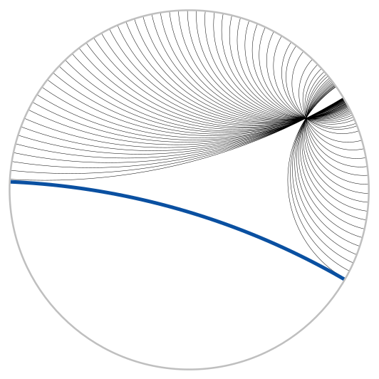 Poincare disc hyperbolic parallel lines