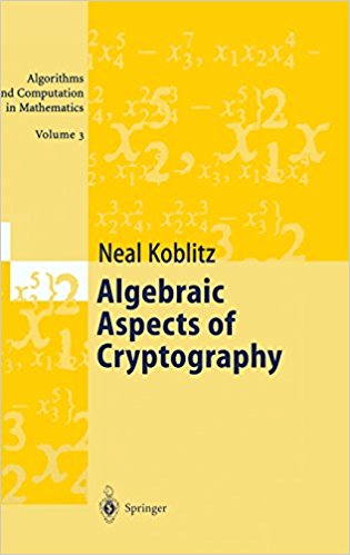 algebraic aspects of cryptography